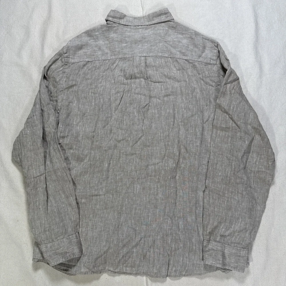 NWT Banana Republic Linen Men's Standard Poplin Button Up Shirt Size XL